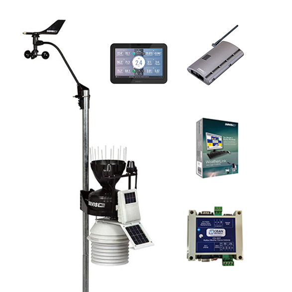 Wireless MODBUS Weather Station Bundle Solar and UV Radiation Sensors, Display Console, and 24 Hour Aspirated Fan